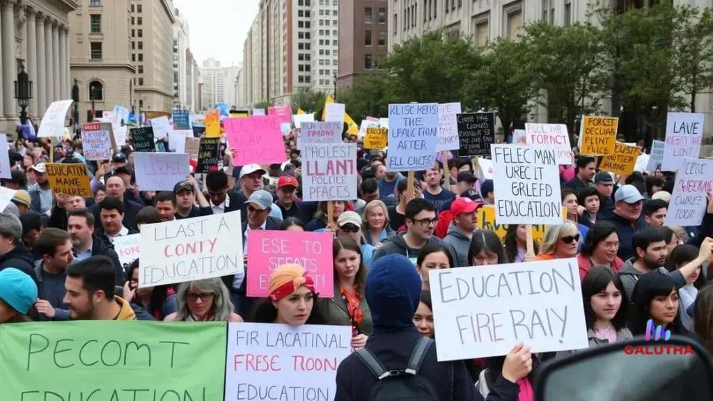 Public protests against education policy changes spark debate